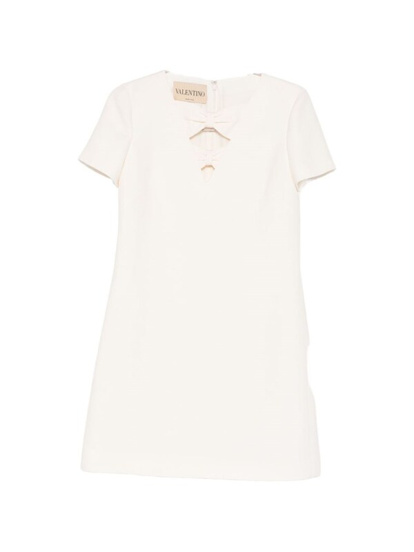  Valentino Valentino Wool And Silk Blend Short Dress 