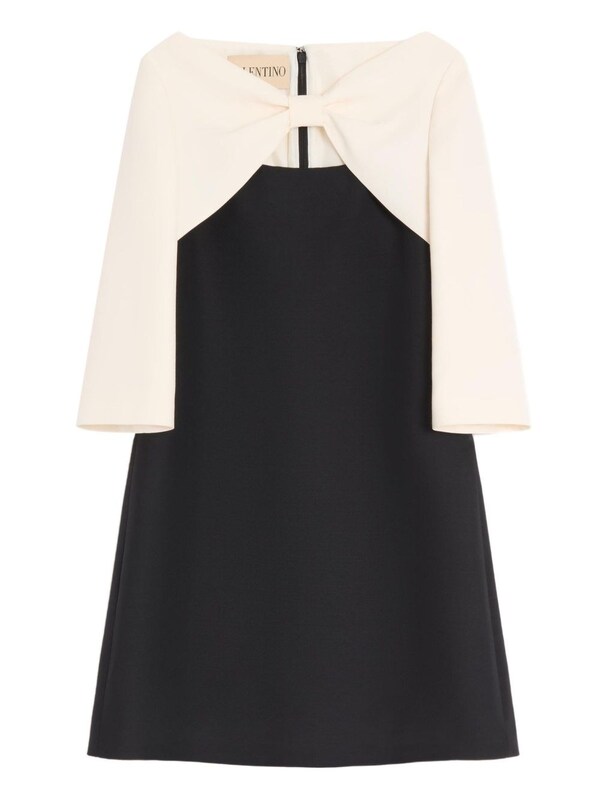  Valentino Valentino Wool And Silk Mini Dress 
