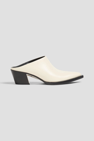  3.1 Phillip Lim - Downtown Glossed-leather Mules - White - Eu 35 