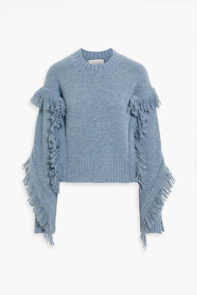  3.1 Phillip Lim - Fringed Alpaca-blend Sweater - Blue - Xs 