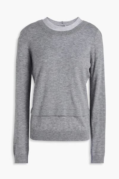  3.1 Phillip Lim - Layered Cutout Wool-blend Sweater - Gray - Xs 