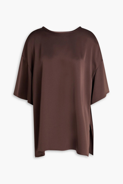  A.emery - Bristowe Satin Top - Brown - Uk 12 