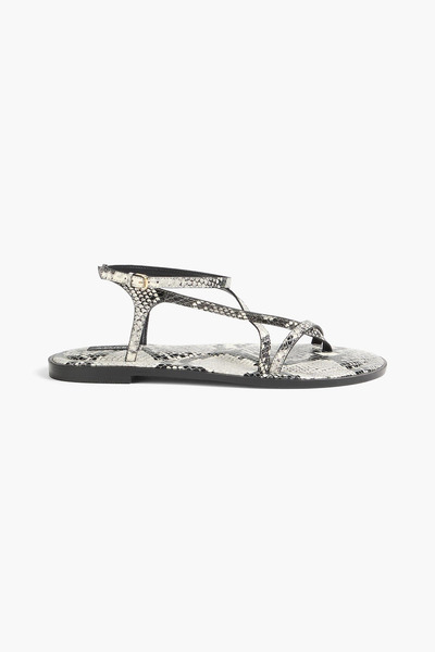  A.emery - Edna Snake-effect Leather Sandals - Animal Print - Eu 37 