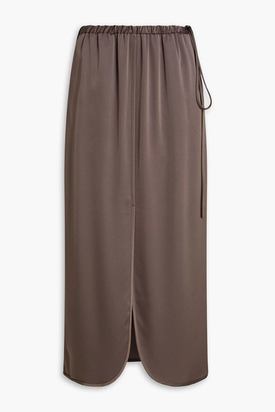  A.emery - Kindell Satin Midi Skirt - Neutral - Uk 6 