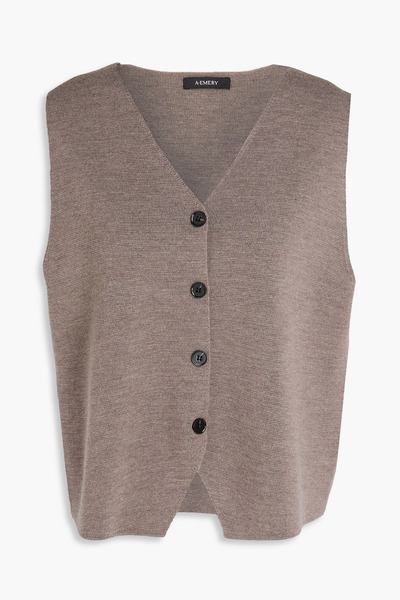  A.emery - Nelson Merino Wool Vest - Neutral - Xxs 