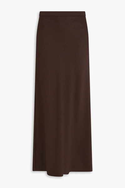  A.emery - Riva Wool-twill Maxi Skirt - Brown - Uk 6 