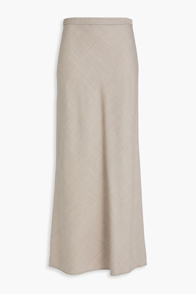  A.emery - Riva Wool-twill Maxi Skirt - Gray - Uk 6 
