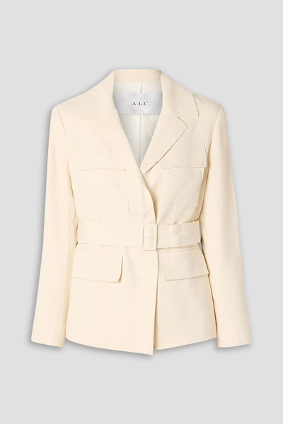  A.l.c. - Savannah Belted Linen-blend Twill Jacket - White - Us 4 