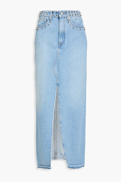  Alessandra Rich - Studded Denim Maxi Skirt - Blue - 24 
