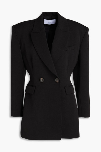  Alex Perry - Double-breasted Grain De Poudre Wool-blend Blazer - Black - Uk 4 