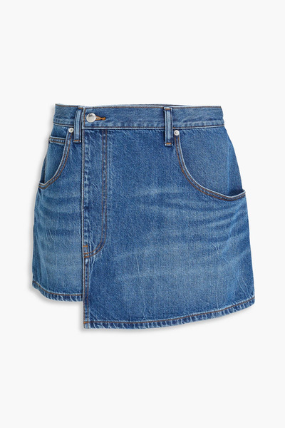  Alexander Wang - Faded Denim Mini Wrap Skirt - Blue - 32 