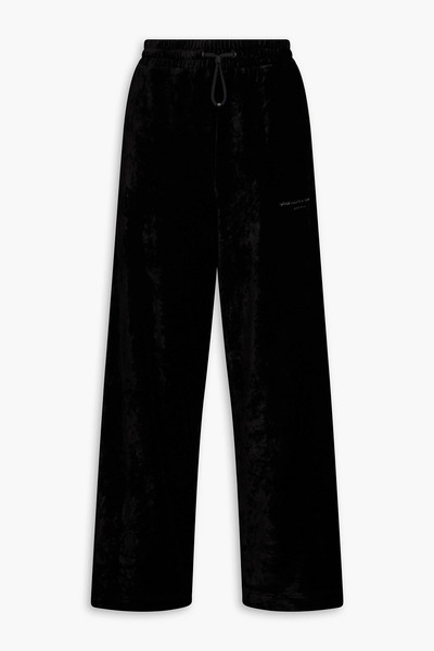  Alexander Wang - Printed Velour Track Pants - Black - Xxs 