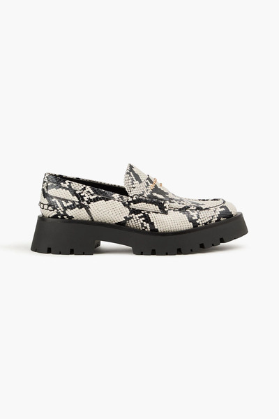  Alexander Wang - Snake-effect Leather Loafers - Animal Print - Eu 36 
