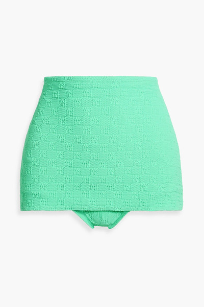 Alexanderwang.t - Skirt-effect Stretch-jacquard Shorts - Green - Xs 