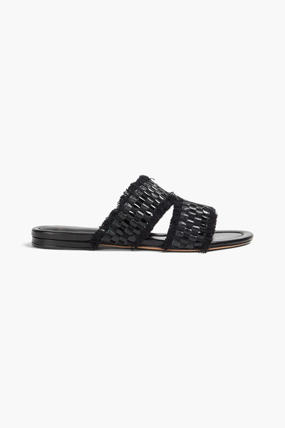  Alexandre Birman - Frayed Braided Leather Sandals - Black - Eu 37 