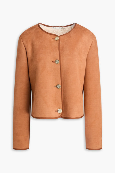  Alice Olivia - Teddy Brushed Jacket - Brown - Xs 