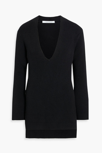  Another Tomorrow - Ribbed Merino Wool-blend Sweater - Black - Xs 