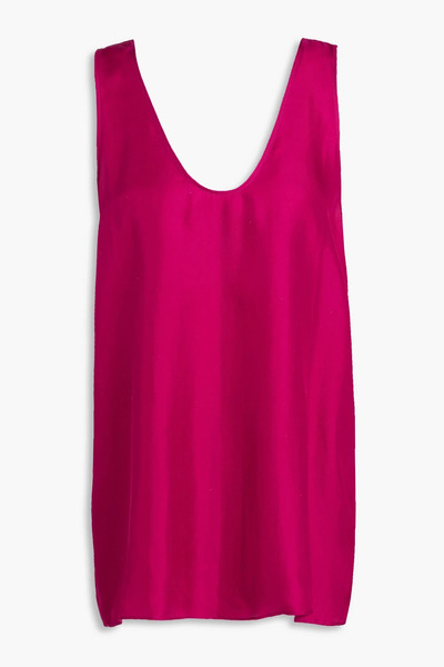  Another Tomorrow - Silk-twill Tank - Purple - L 