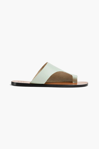  Atp Atelier - Rosa Leather Sandals - Green - Eu 36 