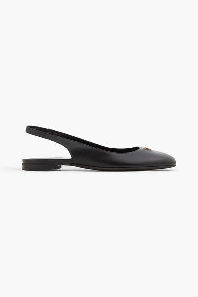  Bally - Embellished Leather Slingback Flats - Black - Eu 36 