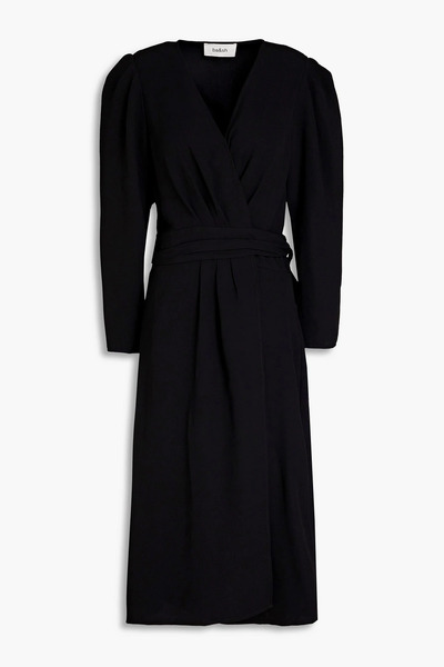  Ba&sh - Crepe Midi Wrap Dress - Black - 0 