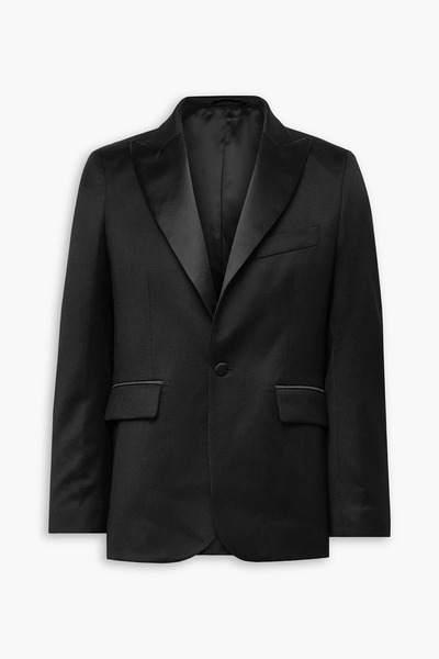  Bode - Silk-satin Trimmed Wool Barathea Tuxedo Jacket - Black - Us 38 