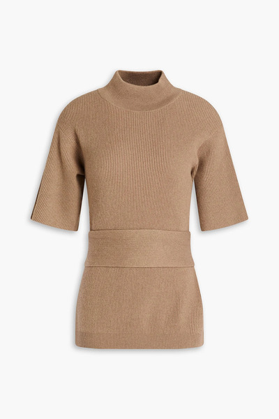  Brunello Cucinelli - Ribbed Cashmere Turtleneck Top - Neutral - M 