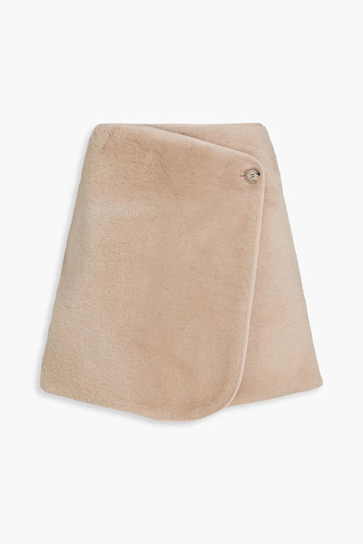  By Malene Birger - Chani Shearling Mini Wrap Skirt - Neutral - De 36 