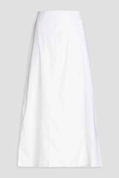  Caes - Lyocell And Cotton-blend Poplin Midi Wrap Skirt - White - S 