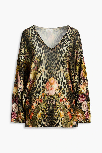  Camilla - Printed Wool Sweater - Animal Print - Xs/s 