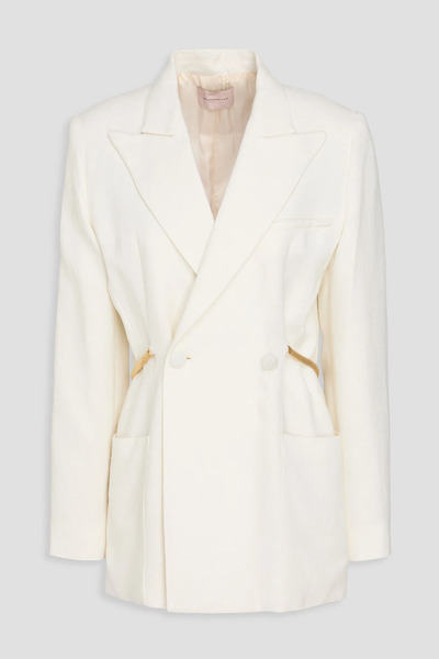  Christopher Kane - Double-breasted Crepe Blazer - White - It 40 