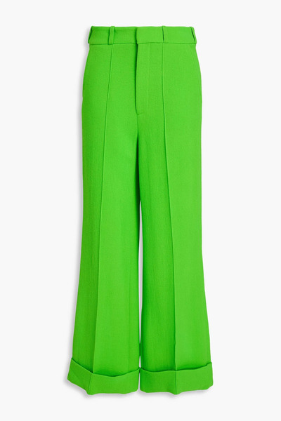  Christopher Kane - Wool-crepe Wide-leg Pants - Green - It 38 
