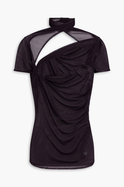  Coperni - Cutout Stretch-mesh Top - Purple - Xs 