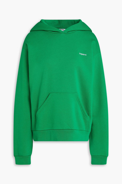  Coperni - Printed Cotton-blend Fleece Hoodie - Green - L 