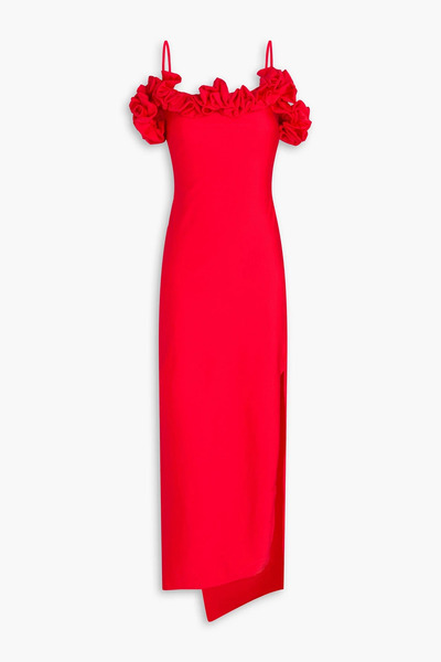  Coperni - Ruffled Stretch-jersey Midi Dress - Red - Xs 