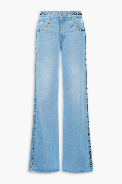  Coperni - Studded High-rise Wide-leg Jeans - Blue - Xs 