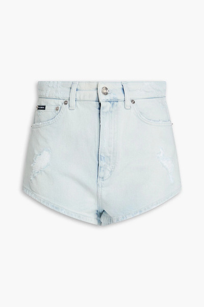  Dolce&gabbana - Distressed Denim Shorts - Blue - It 44 