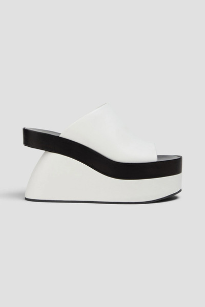  Dries Van Noten - Leather Platform Sandals - White - Eu 40.5 