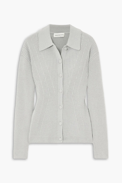 Dries Van Noten - Ribbed-knit Wool-blend Cardigan - Gray - Xs 