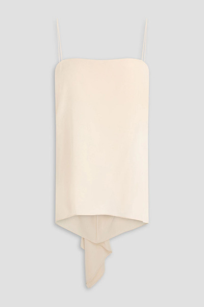  Esse Studios - Finesa Draped Silk Crepe De Chine Camisole - White - Uk 12 