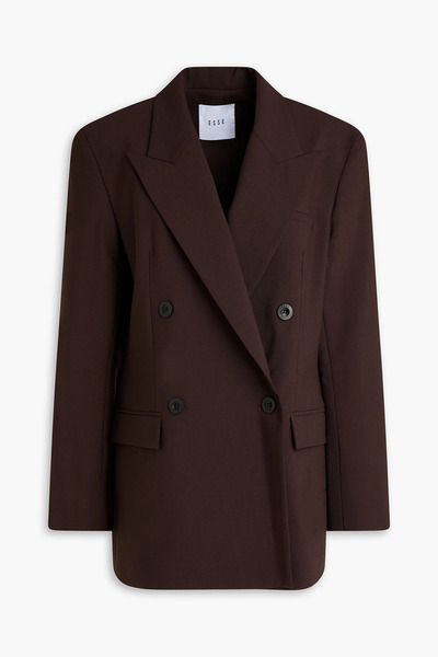  Esse Studios - Onus Double-breasted Crepe Blazer - Brown - Uk 10 