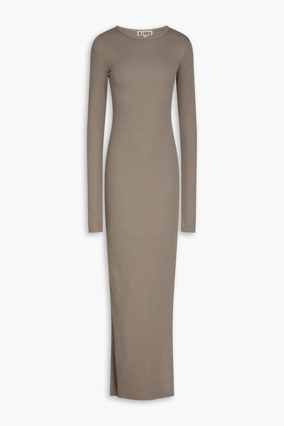  éterne - Ribbed Jersey Maxi Dress - Neutral - Xs 