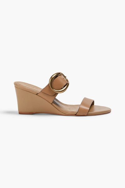  Farm Rio - Leather Wedge Mules - Neutral - Us 6.5 