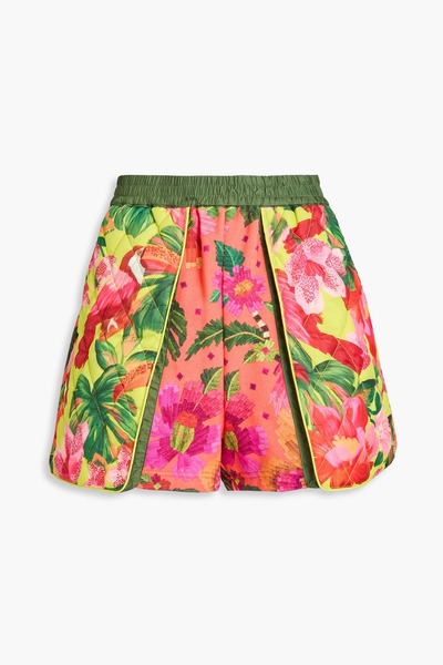  Farm Rio - Printed Fleece Shorts - Orange - M 