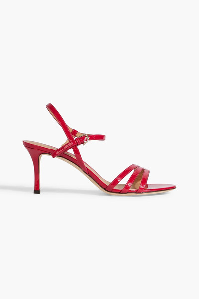 Ferragamo - Idwige Patent-leather Sandals - Red - Us 9.5 