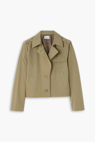  Frame - Cropped Cotton-gabardine Jacket - Neutral - Xl 