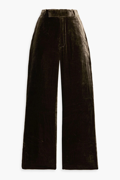  Frame - Cropped Velvet Flared Pants - Brown - Us 4 