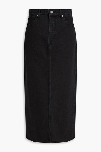  Frame - Denim Midi Pencil Skirt - Black - 23 
