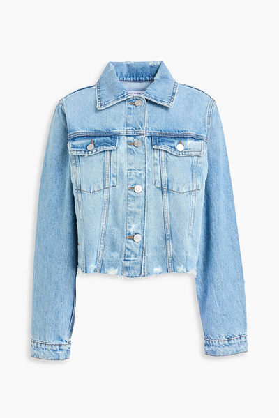  Frame - Distressed Denim Jacket - Blue - M 
