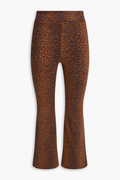 Frame - Jetset Cropped Leopard-print High-rise Bootcut Jeans - Brown - 0 